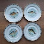 Porselein vis borden Limoges vintage 4 stuks gaaf, Antiek en Kunst, Ophalen