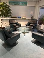 Vintage luxe fauteuils 4 stuks met glazen salontafel, Huis en Inrichting, Fauteuils, Ophalen, 75 tot 100 cm, Zo goed als nieuw