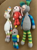 Mooi nieuw 4 stuks handgemaakte knuffels, Ophalen of Verzenden, Nieuw, Overige typen