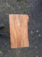 teak houten Bijzettafeltje, Minder dan 55 cm, Gebruikt, Rechthoekig, Hout