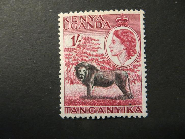 A14223: Kenya Uganda Tanganyika QEII 1/-, Postzegels en Munten, Postzegels | Afrika, Tanzania, Ophalen of Verzenden