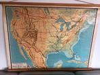 Oude Schoolkaart Verenigde Staten USA, Antiek en Kunst, Ophalen, Aardrijkskunde