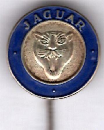 Jaguar blauw op zilverkleurig auto speldje ( B_181 ) beschikbaar voor biedingen