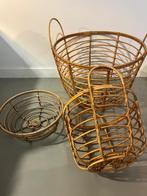 3 Piet Hein Eek manden grootste 71 cm doorsnee, Ophalen, Rond, Riet