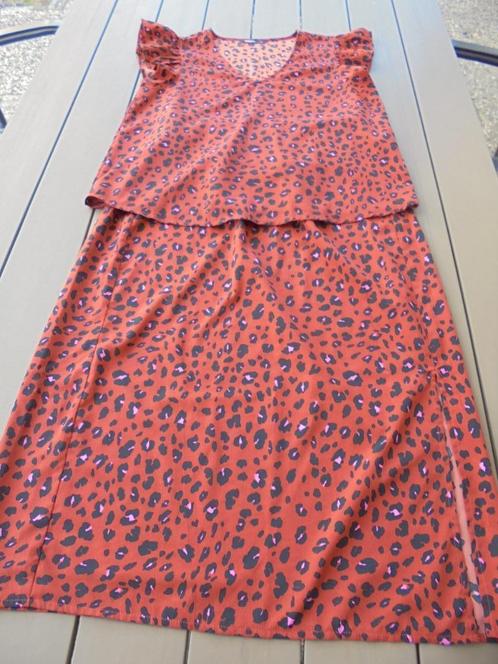 N92 Rood zwarte set ONLY maat M, Kleding | Dames, Rokken, Zo goed als nieuw, Maat 38/40 (M), Rood, Knielengte, Ophalen of Verzenden