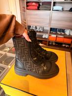 Fendi FF Logo Leren Laarzen - Maat 37, Kleding | Heren, Schoenen, Ophalen of Verzenden, Zo goed als nieuw, Zwart, Boots