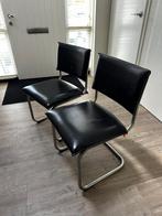 Jess Design eetkamerstoelen, 6 stuks, Huis en Inrichting, Ophalen, Zwart, Leer, Zo goed als nieuw