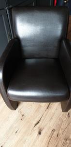 Lederen eetkamerstoelen - Set van 6, Gebruikt, Bruin, Ophalen of Verzenden, Metaal