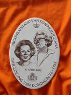 troonsafstand Juliana, inhuldiging Beatrix 30 april 1980, Nederland, Overige typen, Ophalen of Verzenden, Zo goed als nieuw