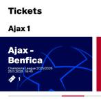Ajax - Benfica F-SIDE, Tickets en Kaartjes, Eén persoon