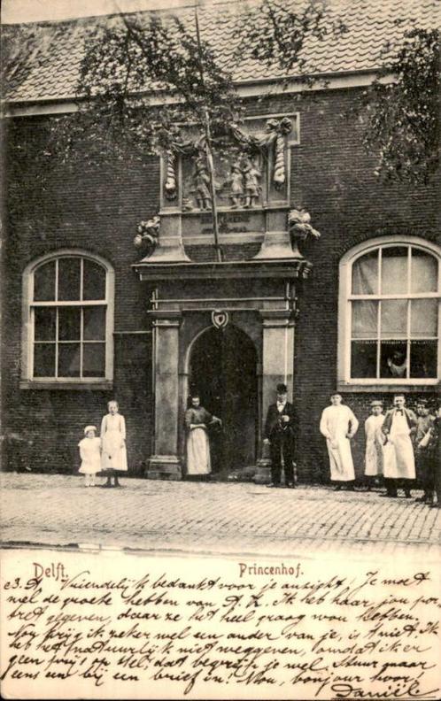 Delft - Princenhof, Verzamelen, Ansichtkaarten | Nederland, Gelopen, Zuid-Holland, Voor 1920, Ophalen of Verzenden