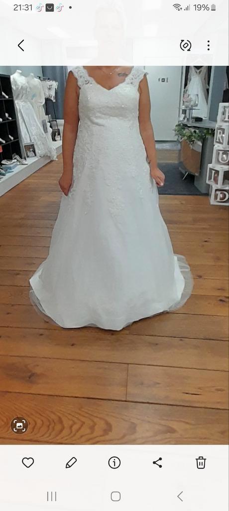 Trouwjurk maat 48, 50, 52, Kleding | Dames, Trouwkleding en Trouwaccessoires, Zo goed als nieuw, Trouwjurk, Wit, Ophalen