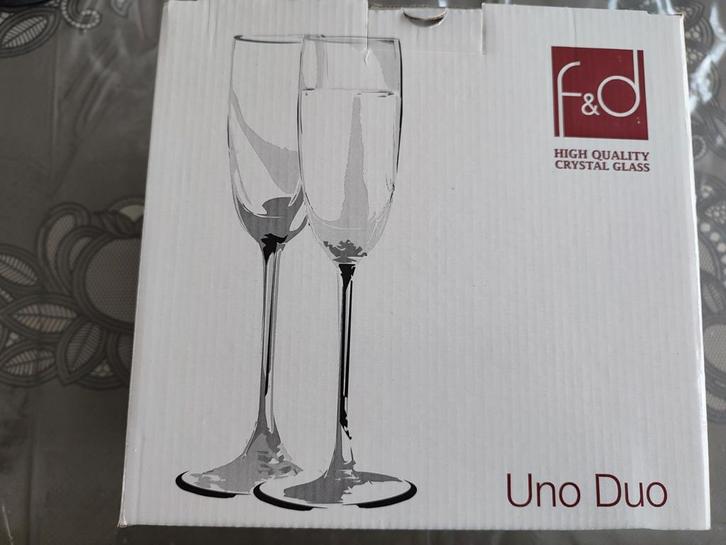 Set van Glazen - F&D Uno Duo, Huis en Inrichting, Keuken | Servies, Nieuw, Glas of Glazen, Glas, Ophalen of Verzenden
