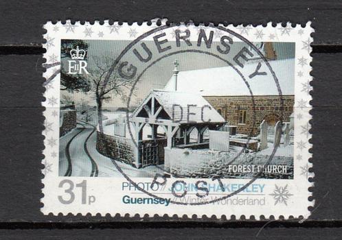 Guernsey UK Forest Church Sneeuw, Postzegels en Munten, Postzegels | Europa | UK, Gestempeld, Verzenden