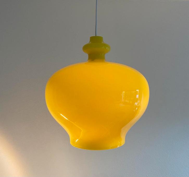 Vintage Hans Agne Jacobsson hanglamp, Huis en Inrichting, Lampen | Hanglampen, Zo goed als nieuw, Minder dan 50 cm, Glas, Ophalen of Verzenden