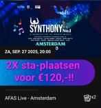 🎶SYNTHONY AFAS Live Amsterdam 27-09-2025 (2x sta-plaatsen), Tickets en Kaartjes, Concerten | Pop, Twee personen, September