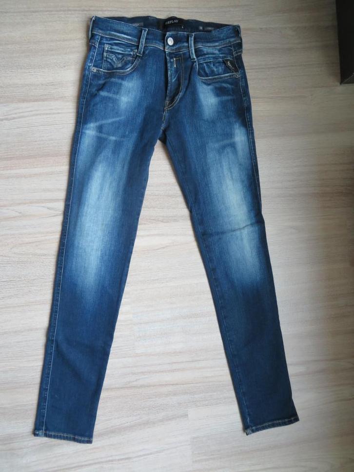 Replay Anbass Hyperflex jeans - maat 28-32, Kleding | Heren, Spijkerbroeken en Jeans, Zo goed als nieuw, Overige jeansmaten, Blauw