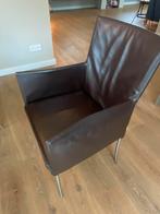 Bert Plantagie lederen stoelen 4 stuks, Huis en Inrichting, Stoelen, Ophalen, Gebruikt, Bruin, Leer