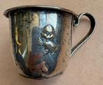 Vintage verzilverde doopbeker met de naam 'Hajo', Antiek en Kunst, Ophalen of Verzenden