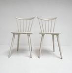 Set witte vintage spijltjesstoelen, 1970’s, Gebruikt, Twee, Wit, Vintage
