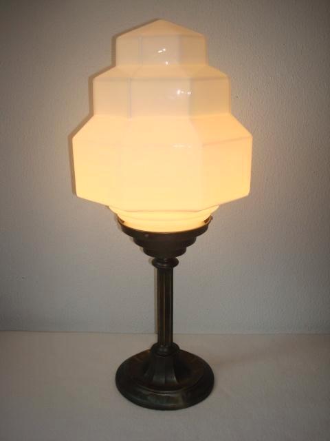 Franse Art Deco Skyscraper Tafel/Bureau lamp ca.1925/1930, Antiek en Kunst, Antiek | Lampen, Ophalen