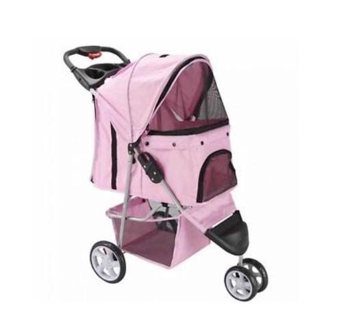 Hondenbuggy Kattenbuggy Honden & Katten Buggy Roze 3 Wielen, Dieren en Toebehoren, Honden-accessoires, Nieuw, Ophalen of Verzenden