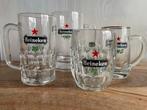 Vier bierpullen Heineken, Verzamelen, Ophalen of Verzenden, Gebruikt, Bierglas