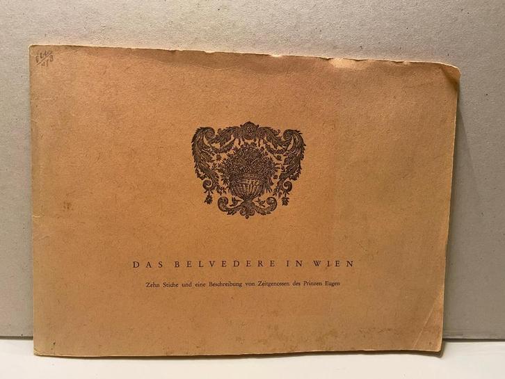 10 Gravures van de Belvédère in Wenen, met teksten, Antiek en Kunst, Kunst | Etsen en Gravures, Ophalen of Verzenden