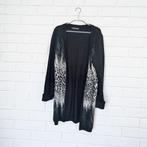 Juffrouw Jansen Vest Maat XXL Zwart Wit Gebreid Open, Jj, Verzenden, Zwart, Maat 46/48 (XL) of groter