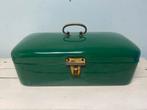 Vintage emaille Broodtrommel in zeldzame groene kleur, Antiek en Kunst, Antiek | Emaille, Ophalen of Verzenden