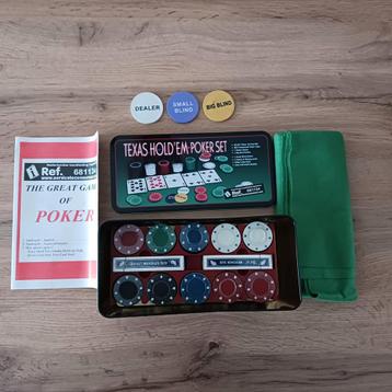 Nr 61) Texas Hold'Em Poker Set. Inhoud Sealed.  beschikbaar voor biedingen