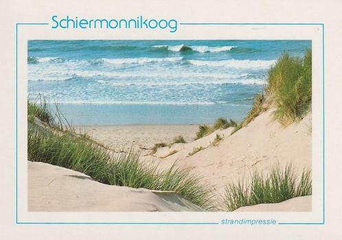 SCHIERMONNIKOOG Strandimpressie, Verzamelen, Ansichtkaarten | Nederland, Ongelopen, Waddeneilanden, 1980 tot heden, Verzenden