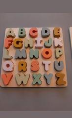 Houten puzzel letters en cijfers, Nieuw, Ophalen