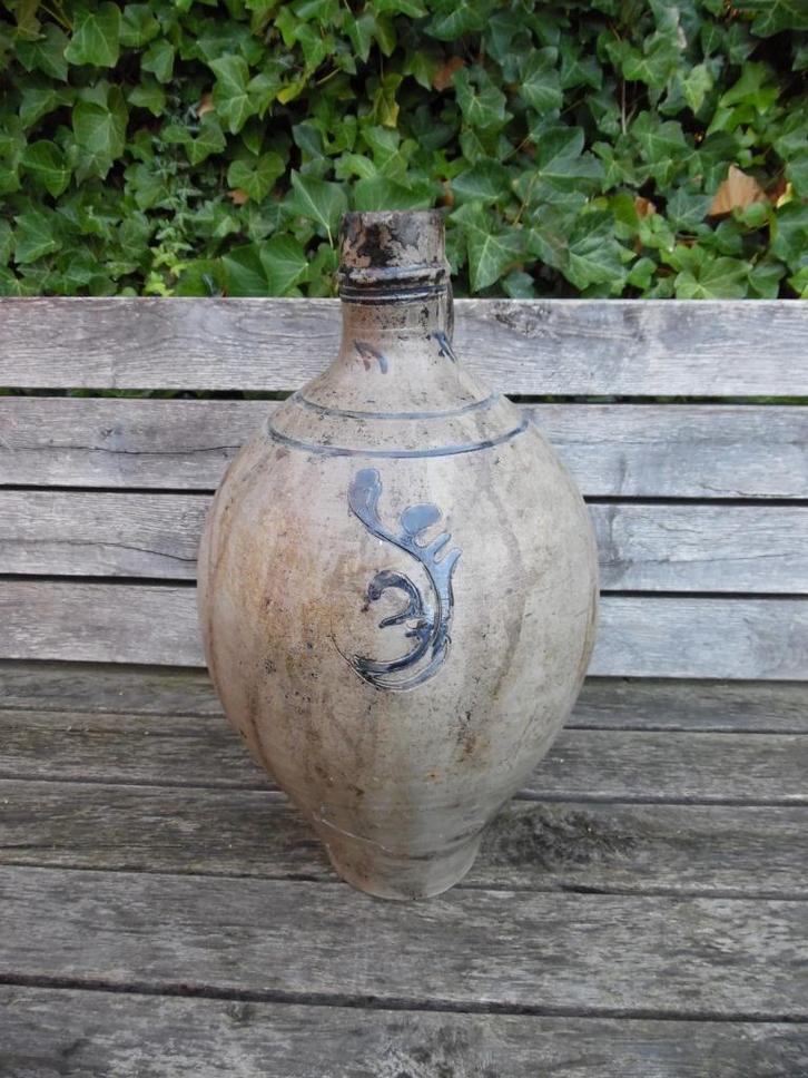 Zeer grote 18e eeuwse Steengoed kruik kan uit Bouffioulx B., Antiek en Kunst, Curiosa en Brocante, Ophalen of Verzenden