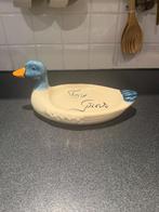 Vintage serveerbord Foie Gras in de vorm van eend, Ophalen of Verzenden
