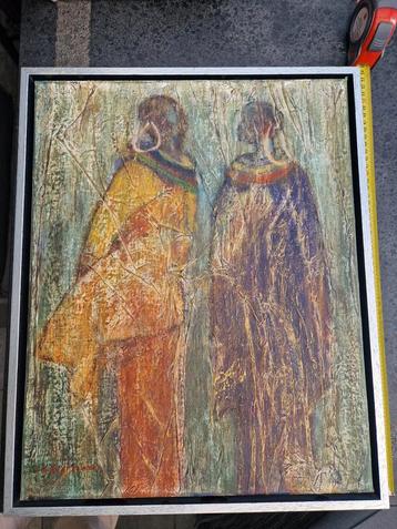 Schilderij: Twee Figuren beschikbaar voor biedingen