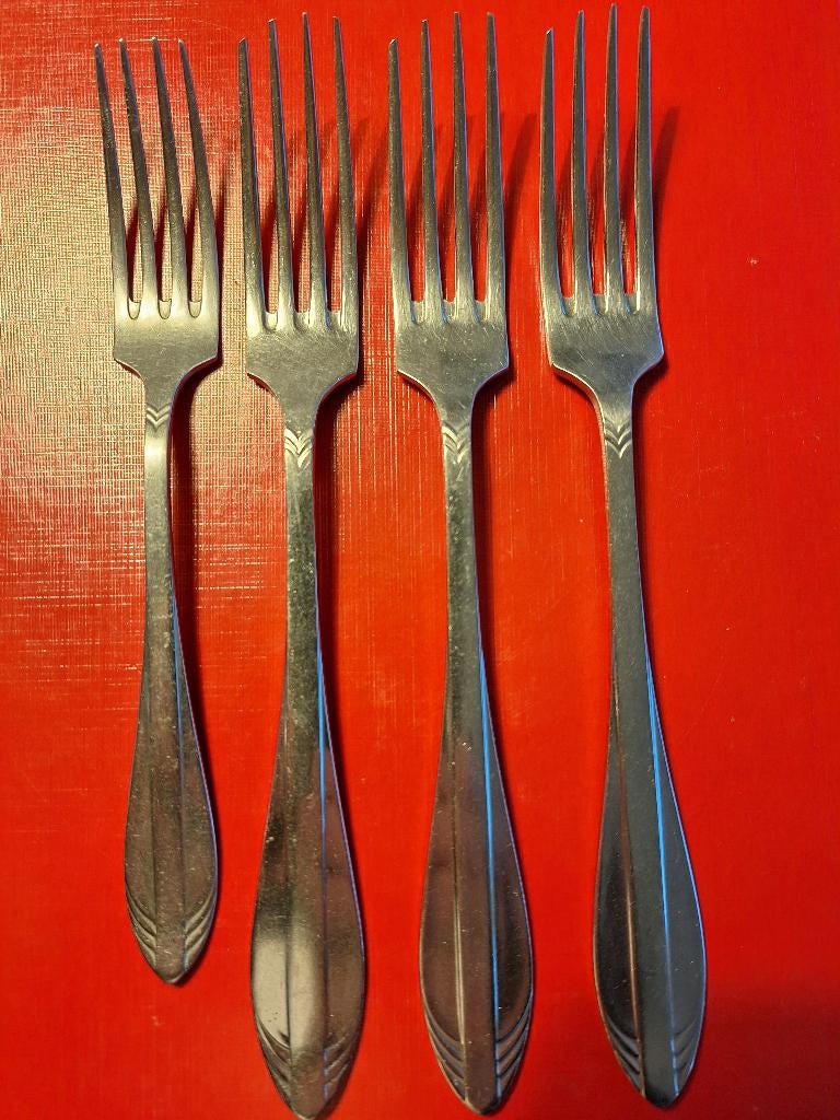 GERO Zilmeta 581 visgraat 4 vorken, Huis en Inrichting, Keuken | Bestek, Ophalen of Verzenden, Gebruikt, Rvs of Chroom