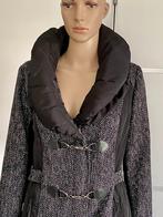 H675 Yest maat 36=S winterjas jas winter zwart/wit mantel, Zwart, Ophalen of Verzenden, Zo goed als nieuw, Maat 36 (S)