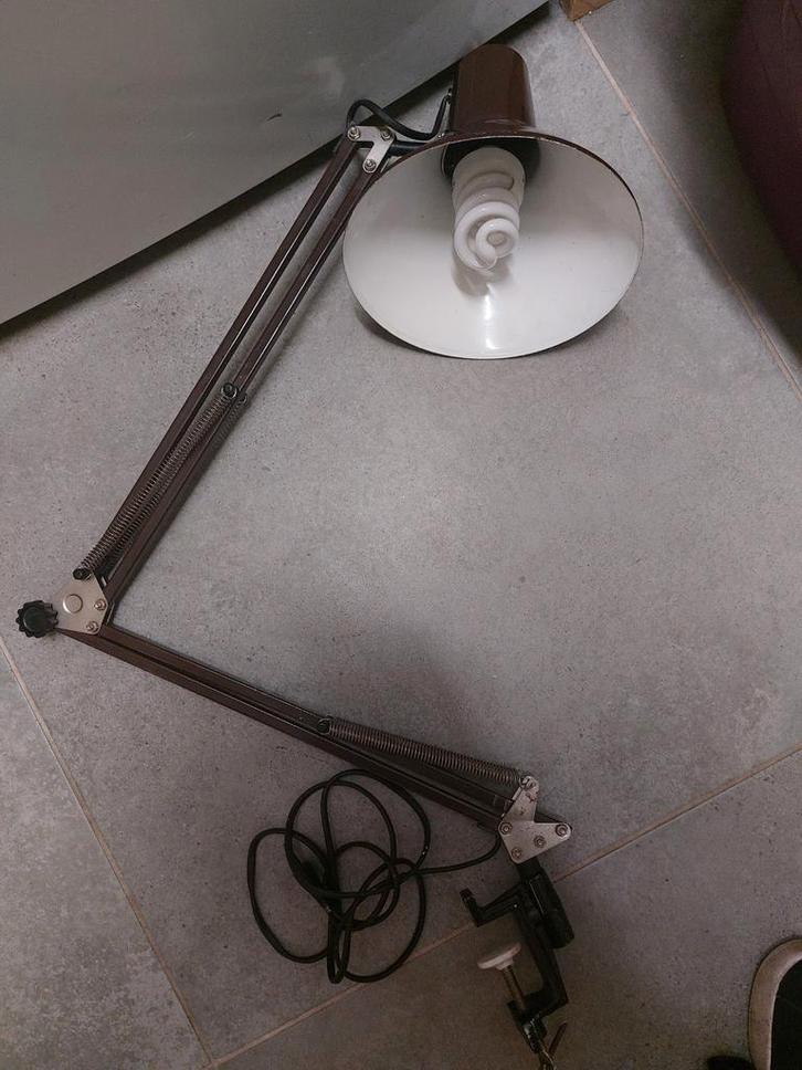 Architectenlamp 1960? werkplaatslamp burolamp klemlamp, Verzamelen, Retro, Huis en Inrichting, Ophalen of Verzenden