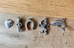 5 stuks zilveren ketting hangers, Overige merken, Ophalen of Verzenden, Zo goed als nieuw, 4 bedels of meer