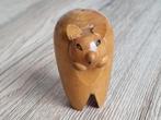 Prachtig Vintage Mid Century Kat Poes Teak Hout Beeldje, Verzenden, Gebruikt, Dier