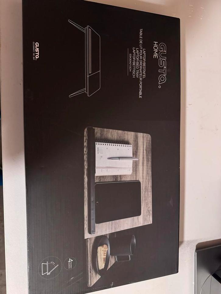 Gusta Home Laptoptafel - Nieuwstaat, Computers en Software, Laptoptafels, Zo goed als nieuw, In hoogte verstelbaar, Ophalen of Verzenden