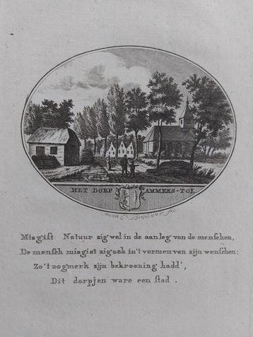 3 / Ammerstol 18e eeuwse gravure van Ollefen en Bakker beschikbaar voor biedingen