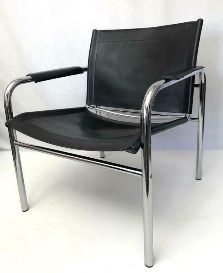 Leren fauteuil "Klinte" van Tord Björklund, Huis en Inrichting, Fauteuils, Zo goed als nieuw, Hout, Leer, Overige materialen, 50 tot 75 cm