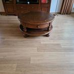 Salontafel eiken, Ophalen, Gebruikt, 50 tot 75 cm, Rond