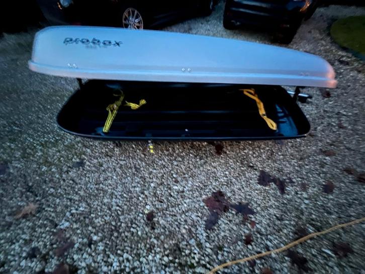 Haspro Skibox 560 liter - Ruime Dakbox + dakdragers!, Auto diversen, Dakkoffers, Gebruikt, Ophalen