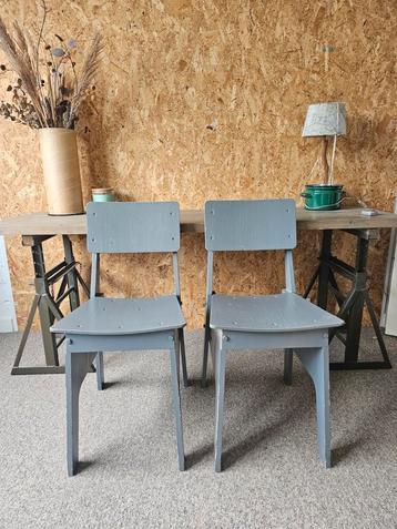 Design antraciet griize Piet hein eek crisis stoelen beschikbaar voor biedingen
