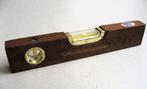 Vintage Nooitgedagt waterpas, eikenhout en messing, Ophalen of Verzenden