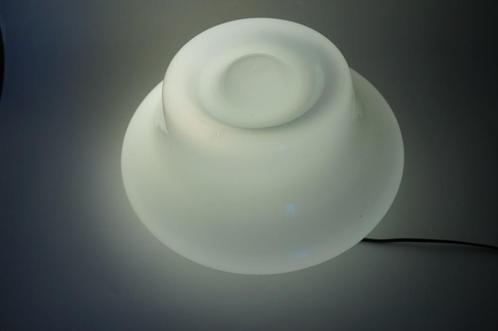 vintage lampenkap melkglas opaline wit schoollamp art deco., Huis en Inrichting, Lampen | Lampenkappen, Zo goed als nieuw, Minder dan 25 cm