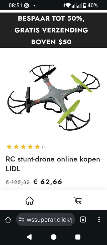 RC Stunt Drone - Klaar voor Actie!, Audio, Tv en Foto, Drones, Gebruikt, Drone zonder camera, Ophalen of Verzenden
